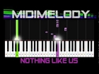 ♫ SLOW Nothing Like Us Justin Bieber EASY Synthesia Piano Tutorial 50% + Sheet Music ♫
