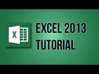 Excel 2013 Tutorial - Freeze Panes (freeze one or more columns)