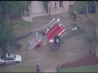 L.A. City Fire Engine Swallowed by Sinkhole